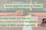 Thumbnail for the post titled: Schnuppertraining Padel – neue Termine online!